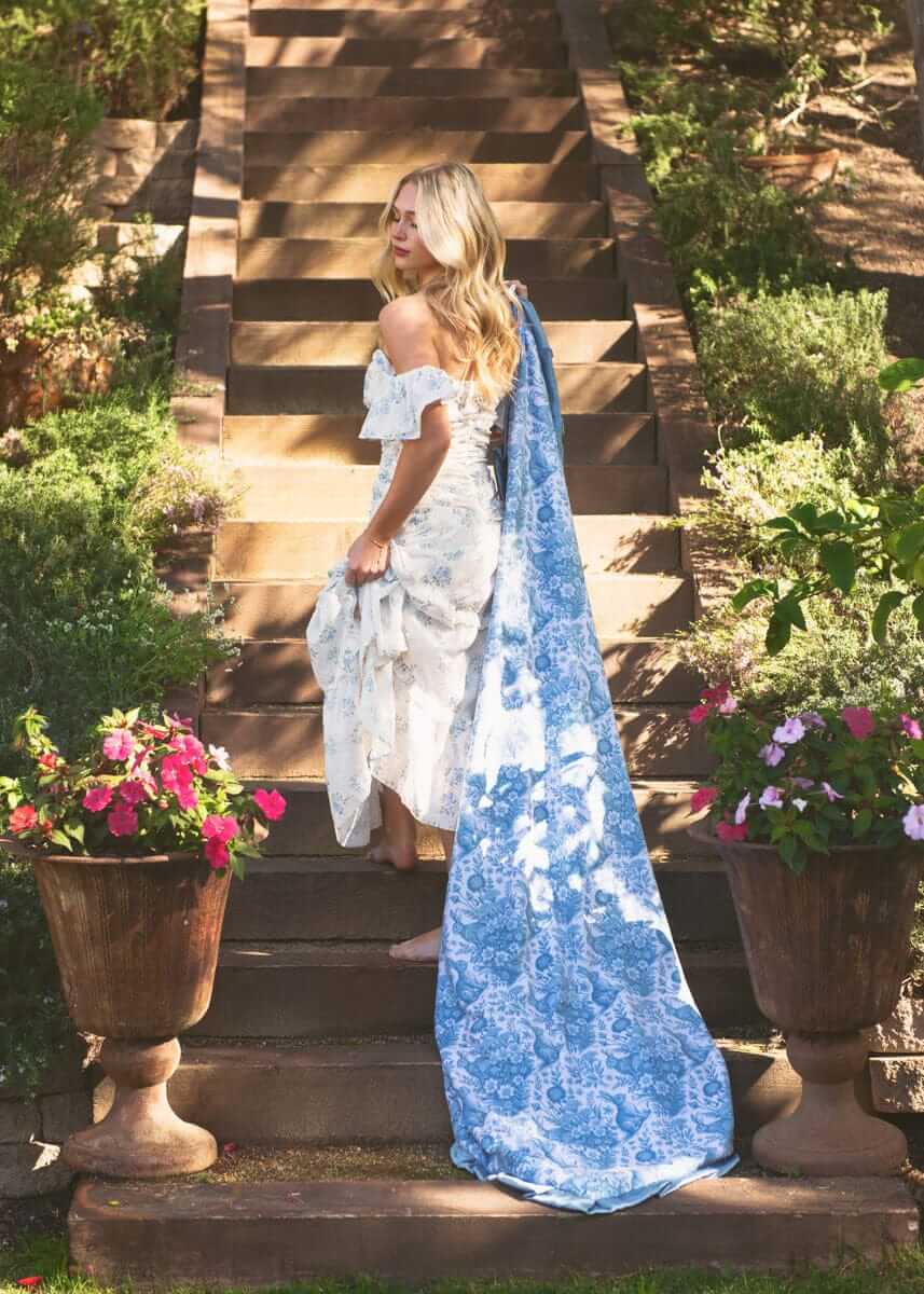 Easter Toile Denim Blanket - Image 3