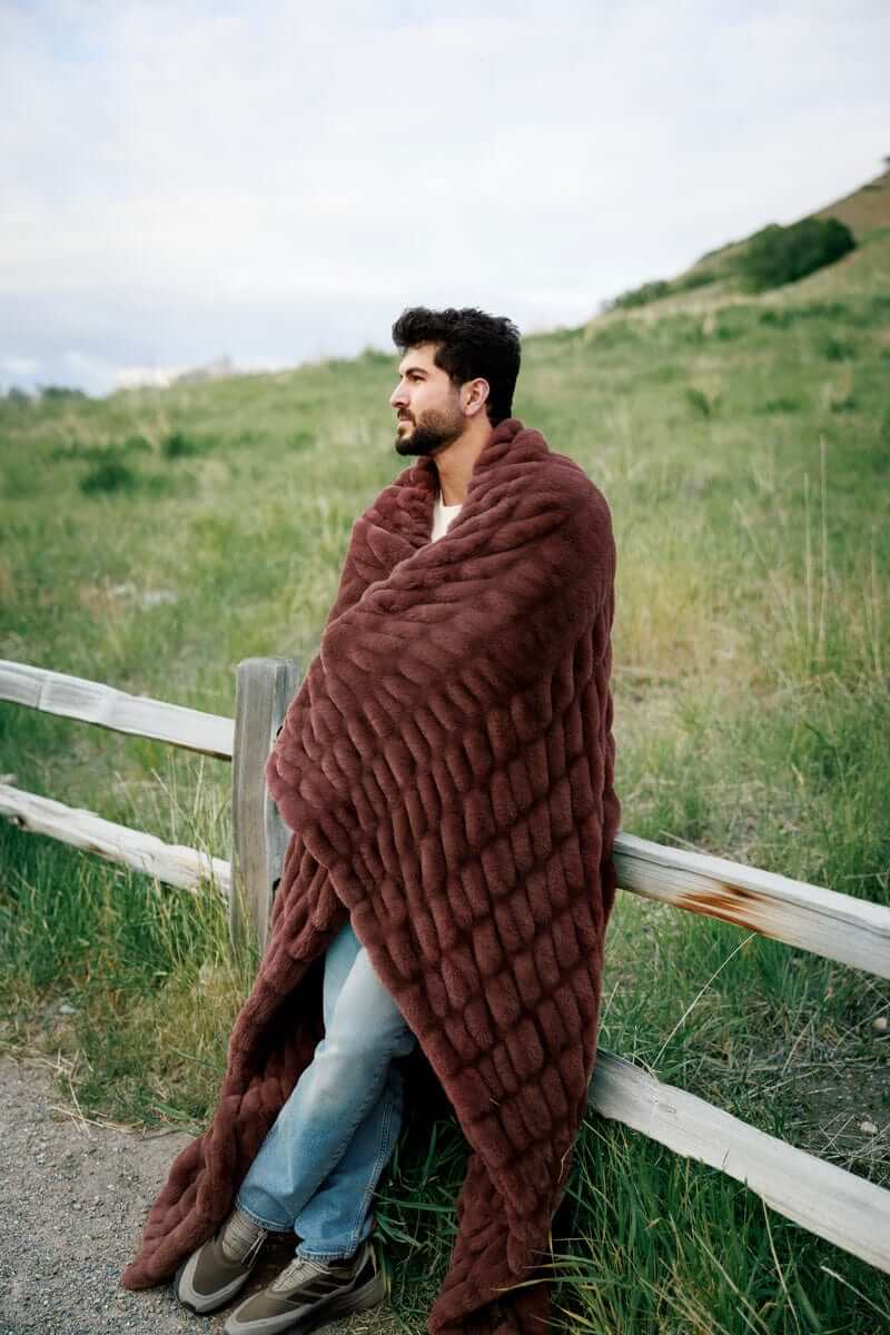 Hugs Rich Mahogany Blanket - Image 7