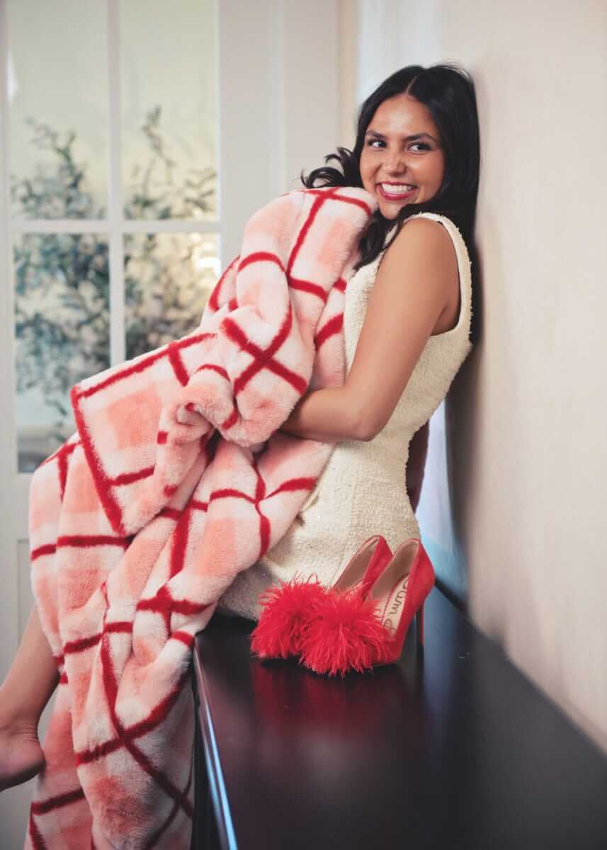 Lush Valentine Plaid Blanket