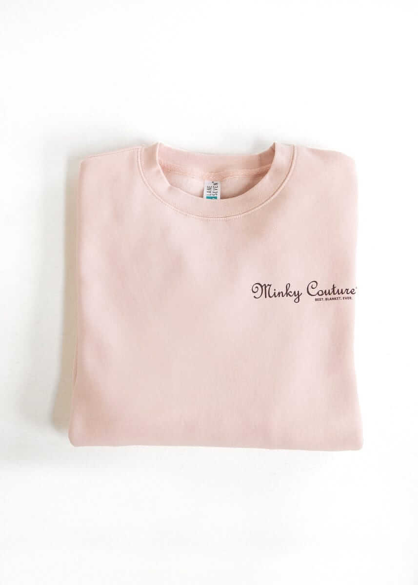 Minky Couture Sweatshirt - Hugs Light Pink - Image 2