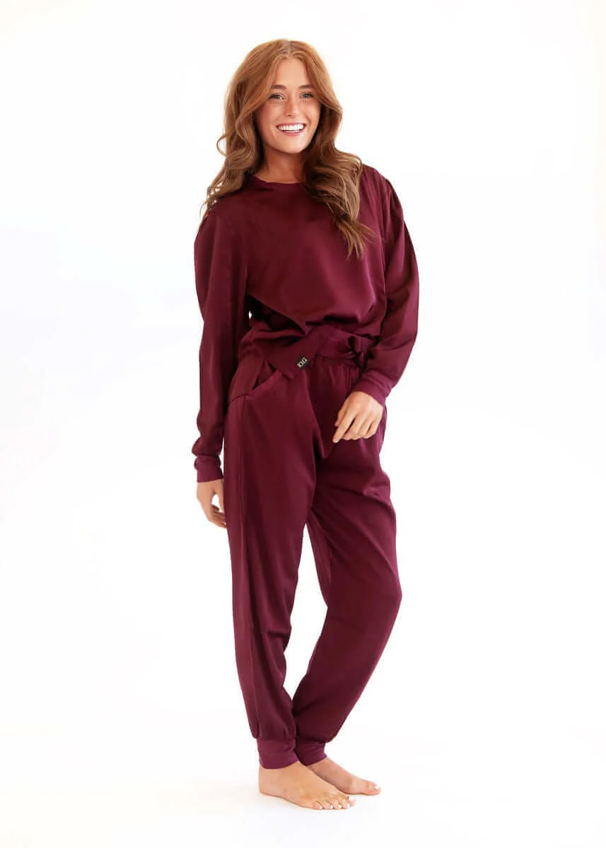 Must be Satin Pajamas - Maroon