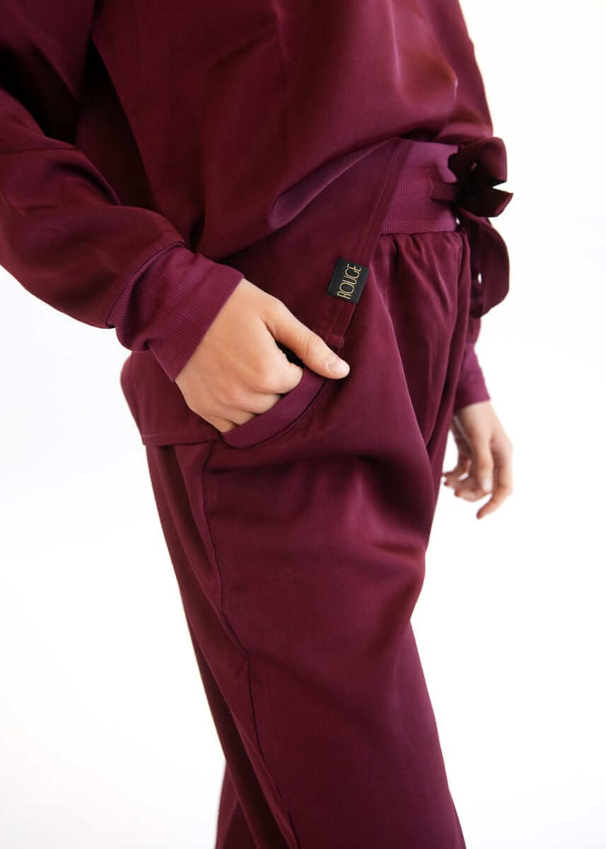 Must be Satin Pajamas - Maroon - Image 6