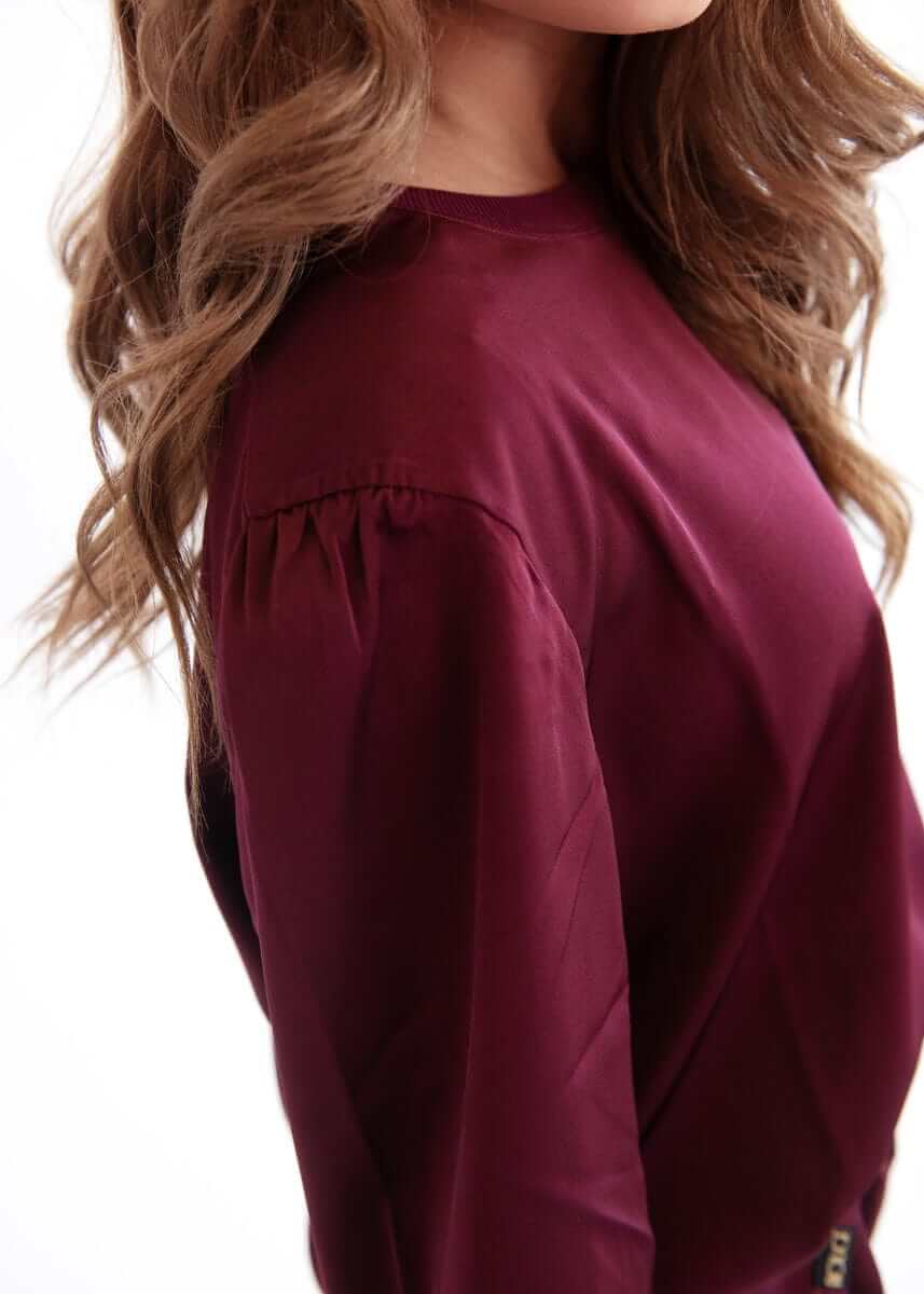 Must be Satin Pajamas - Maroon - Image 7