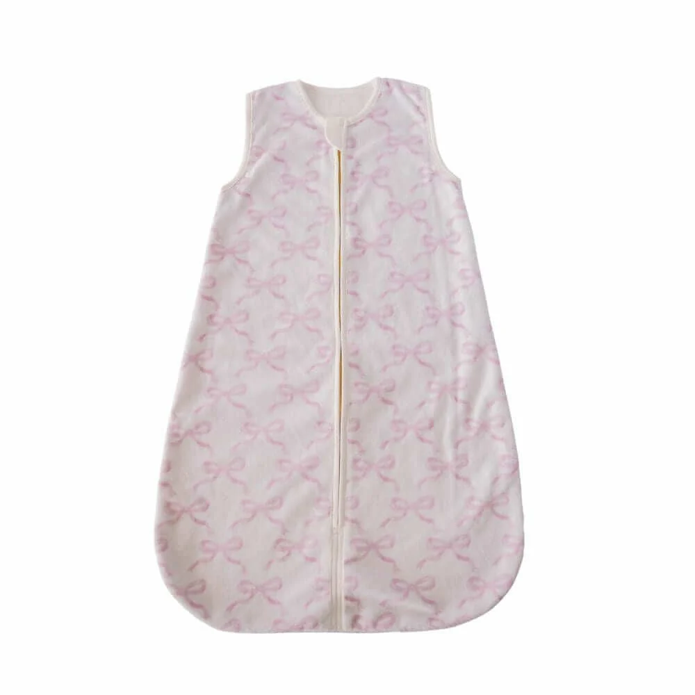 Pretty Pink Bows Wearable Minky Blanket