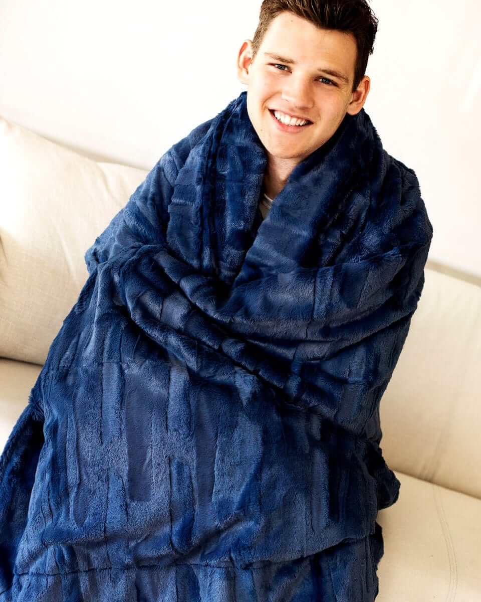 Sorbet Navy Blanket - Image 4